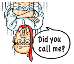 Sticker of a middle-aged man sticker #5776240