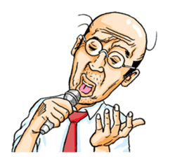 Sticker of a middle-aged man sticker #5776241