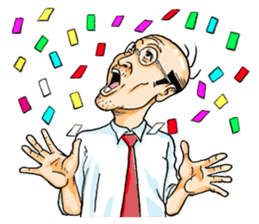 Sticker of a middle-aged man sticker #5776243