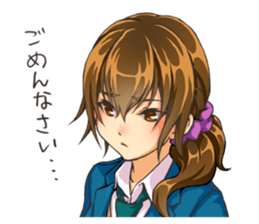 Girl of childhood friend sticker #5776754