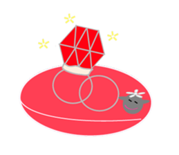 Wedding day of chubby sheeps sticker #5777939