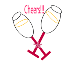 Wedding day of chubby sheeps sticker #5777946