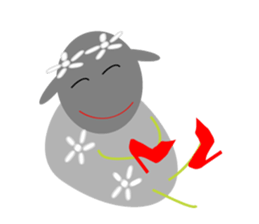 Wedding day of chubby sheeps sticker #5777954