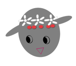 Wedding day of chubby sheeps sticker #5777958