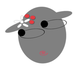 Wedding day of chubby sheeps sticker #5777959