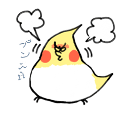 cockatiel and Java sparrow(surreal) sticker #5778244