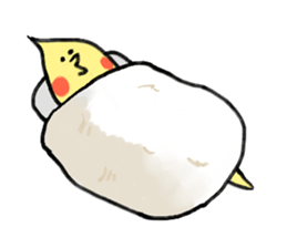 cockatiel and Java sparrow(surreal) sticker #5778250