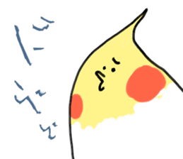 cockatiel and Java sparrow(surreal) sticker #5778256