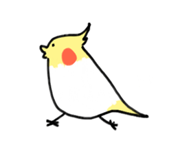 cockatiel and Java sparrow(surreal) sticker #5778271