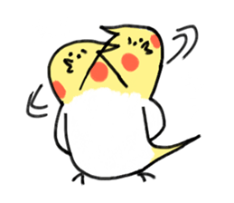 cockatiel and Java sparrow(surreal) sticker #5778273