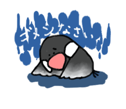 cockatiel and Java sparrow(surreal) sticker #5778277