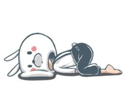 The rabbit head boy sticker #5778900