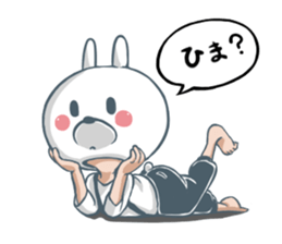 The rabbit head boy sticker #5778902