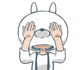 The rabbit head boy sticker #5778904