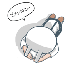 The rabbit head boy sticker #5778908