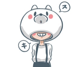 The rabbit head boy sticker #5778918