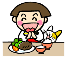 Showa retro girl sticker #5779486