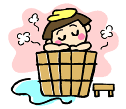 Showa retro girl sticker #5779487