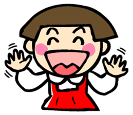 Showa retro girl sticker #5779488