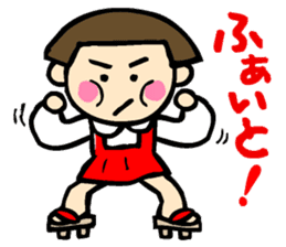 Showa retro girl sticker #5779490