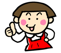 Showa retro girl sticker #5779493