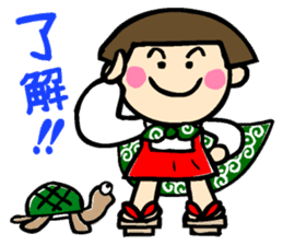 Showa retro girl sticker #5779494