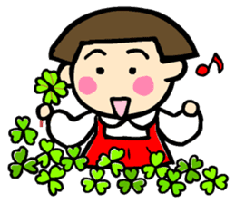 Showa retro girl sticker #5779500