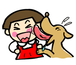 Showa retro girl sticker #5779506