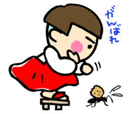 Showa retro girl sticker #5779508