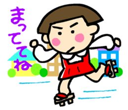 Showa retro girl sticker #5779509