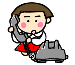 Showa retro girl sticker #5779511