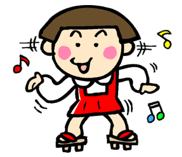 Showa retro girl sticker #5779512