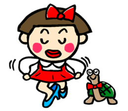 Showa retro girl sticker #5779513