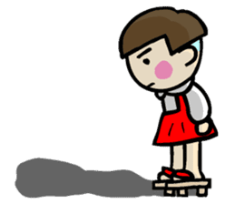Showa retro girl sticker #5779520