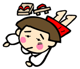 Showa retro girl sticker #5779521