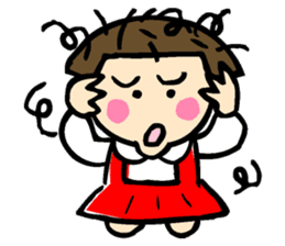 Showa retro girl sticker #5779522