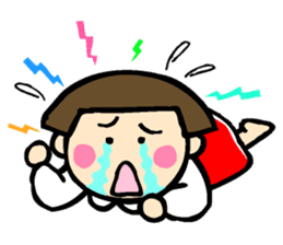 Showa retro girl sticker #5779523