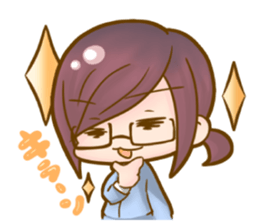 cutesy woman common woman cool woman sticker #5782269