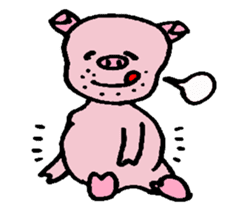 Pig of the gay of the mustache sticker #5782444