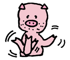 Pig of the gay of the mustache sticker #5782445