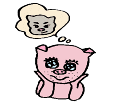 Pig of the gay of the mustache sticker #5782446