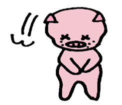 Pig of the gay of the mustache sticker #5782450