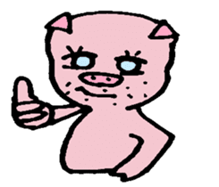 Pig of the gay of the mustache sticker #5782455