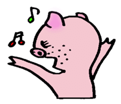 Pig of the gay of the mustache sticker #5782461