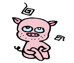 Pig of the gay of the mustache sticker #5782463