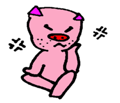 Pig of the gay of the mustache sticker #5782467