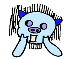 Pig of the gay of the mustache sticker #5782470