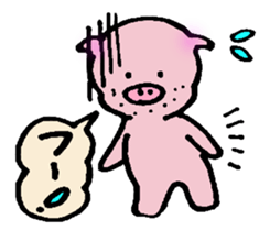 Pig of the gay of the mustache sticker #5782471