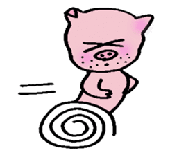 Pig of the gay of the mustache sticker #5782473