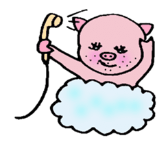 Pig of the gay of the mustache sticker #5782479